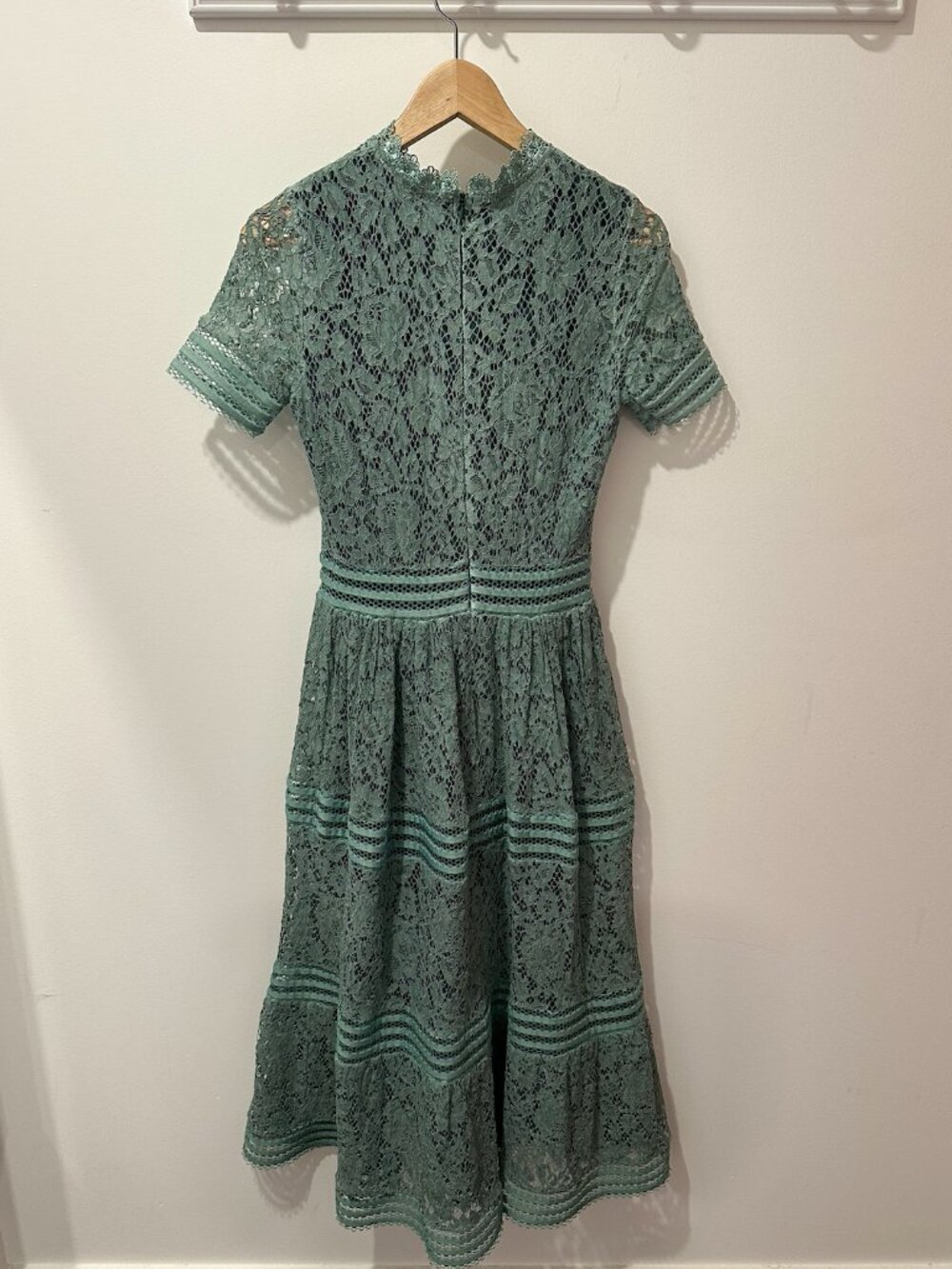 Baltic Born Lace Green Midi Wedding Guest Dress π Size S - Picture 3 of 10